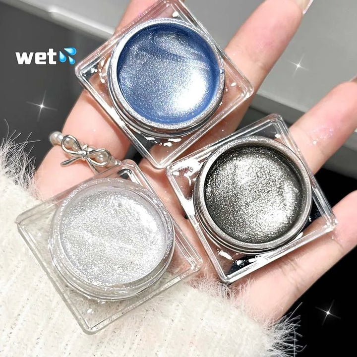Liquid Gel Eyeshadow Pearl Glitter Body Highlighter Monochrome Diamond Shimmer Silkworm Brighten Highgloss Sequins Quick Drying