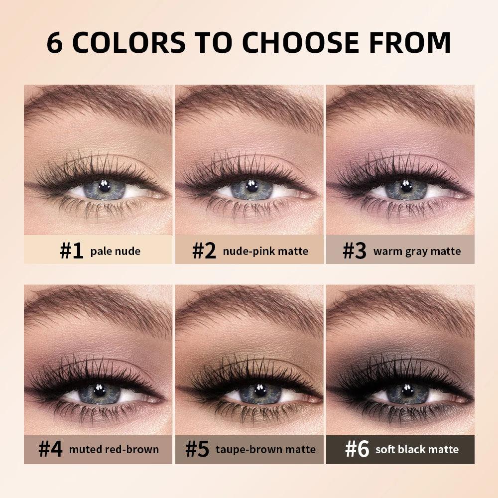 Naked 2 Basics Matte Neutral Eyeshadow Palette and Mirror Shadow Six Colors Contouring Neutral Eyeshadows Long-Lasting  Makeup