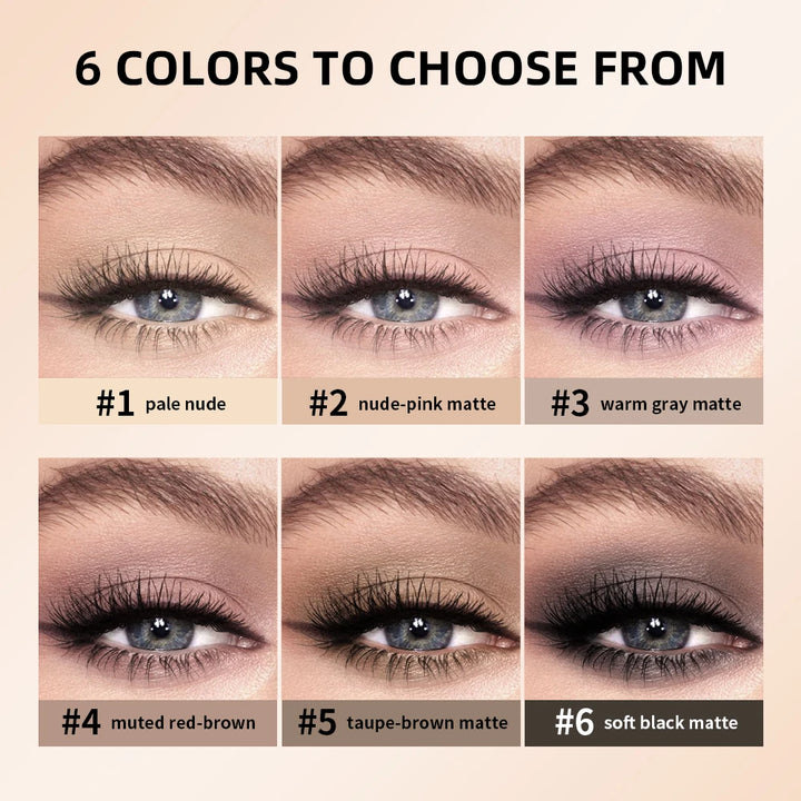 Naked 2 Basics Matte Neutral Eyeshadow Palette and Mirror Shadow Six Colors Contouring Neutral Eyeshadows Long-Lasting  Makeup