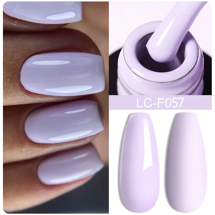 LILYCUTE 7ML Pink Glitter Nail Gel Polish Nude Natural Long Lasting Manicure Soak Off UV LED Nail Art Base Top Coat Gel Varnish