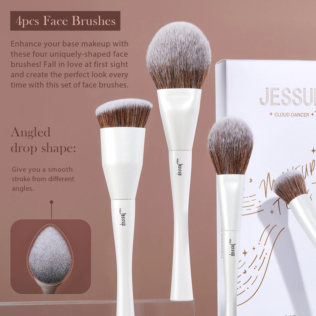 Jessup Makeup Brushes Set,4-14pcs Make up Brushes,Premium Synthetic Foundation Concealer Powder Eyeshadow Blending Brush T343
