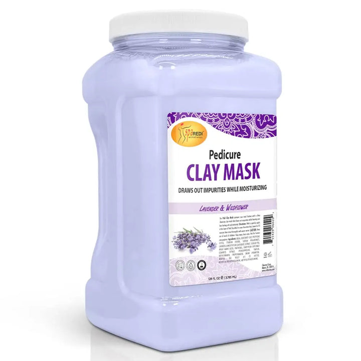 Lavender & Wildflower Clay Mask, 128 Oz - Deep Cleansing, Pore Purifying, Detoxifying & Hydrating for Feet & Body