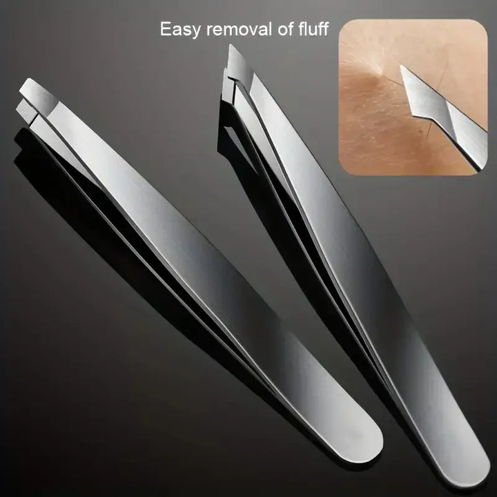 4pcs Professional Tweezers Set Stainless Steel Perfect for Grooming Eyebrow Hair Removal Splinter and Ingrown Hair Removal More