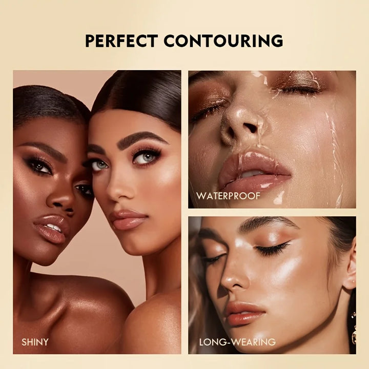 9 colors of liquid highlighter, waterproof  and not easy to fade, multi-functional, cheeks & eyes & face & lips & body