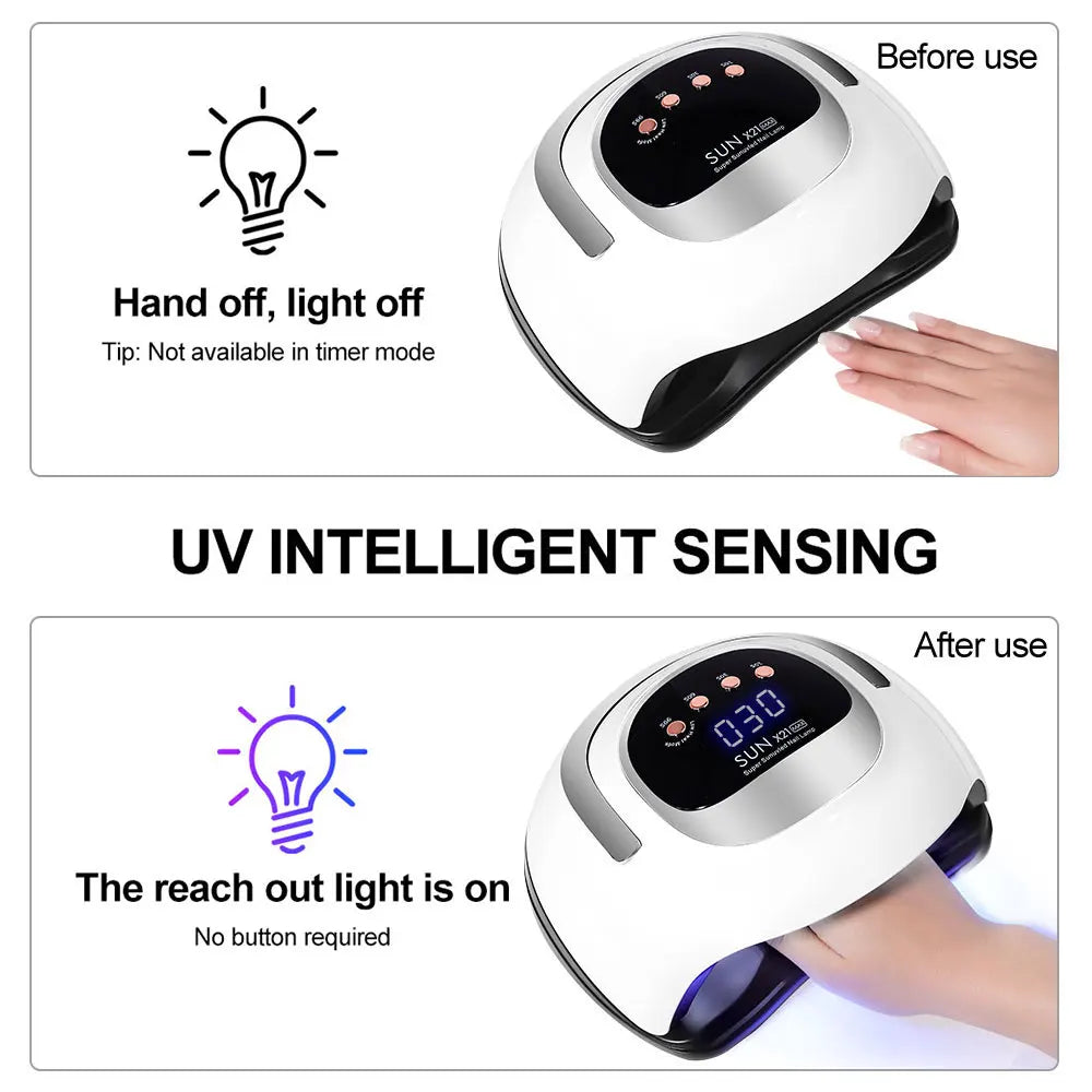 72LED UV Nail Art Lamp Professional High Power Nail Dryer with Sensor Fast Curing Gel Nail Polish Drying Lamp Nail Salon Tools