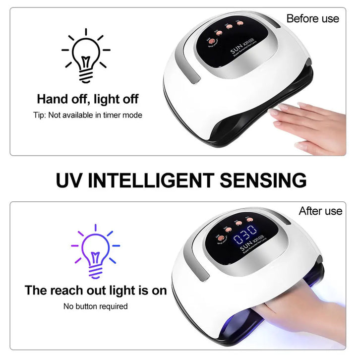 72LED UV Nail Art Lamp Professional High Power Nail Dryer with Sensor Fast Curing Gel Nail Polish Drying Lamp Nail Salon Tools