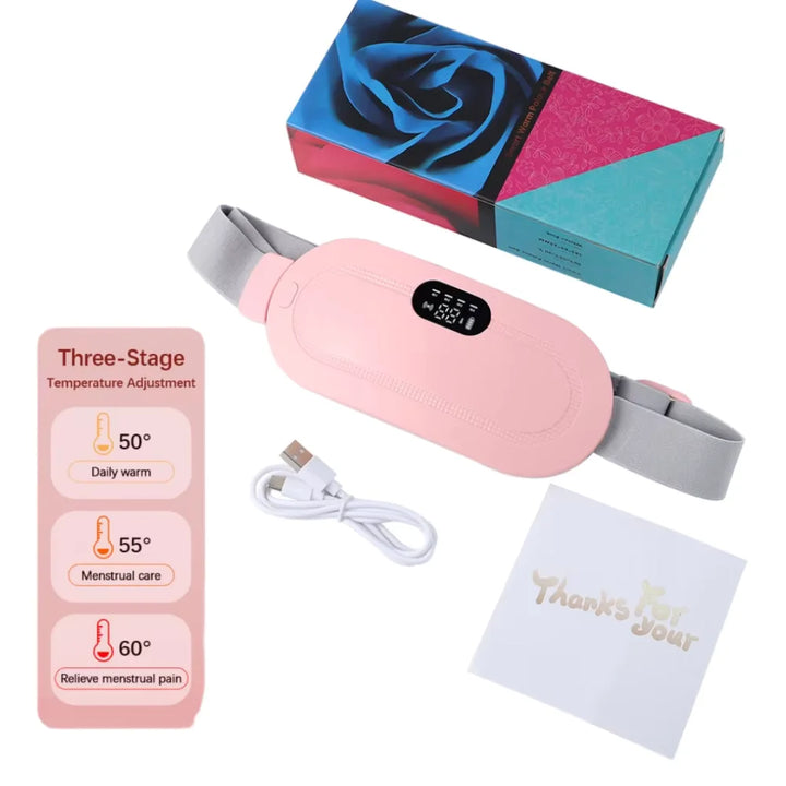 Heating Pad for Menstrual Cramps Vibration Electric Massager Abdominal Period Warm Palace Belt Uterine Warming for Women