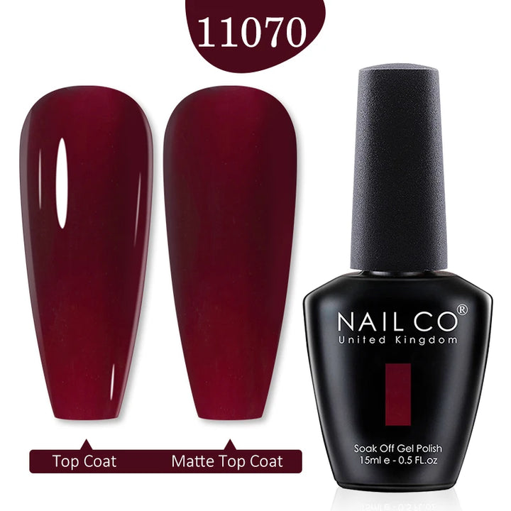 NAILCO Red Colors Series 15ML Nail Gel Polish Nail Supplies Semi Permanent For Nail Art Manicure Soak Off LED UV Hybrid Varnish