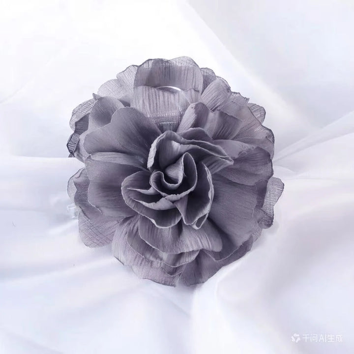 Fabric Big Flower Hair Claw Clips Women Girls Soft Chiffon Flowers Ponytail Holder Hair Clamps Barrette Fashion Hair Accessories