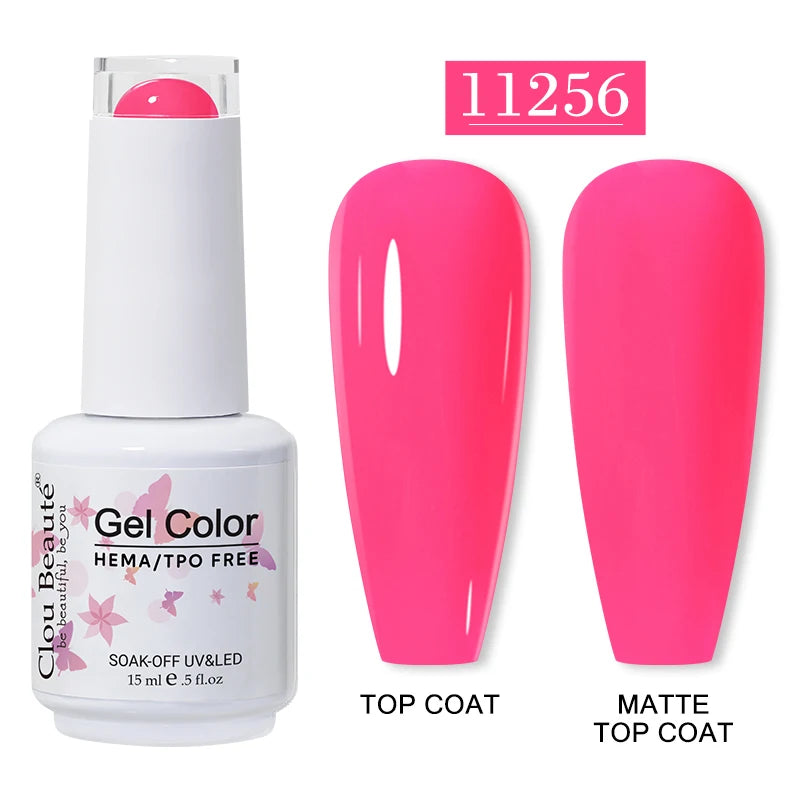 Clou Beaute 15ml HEMA TPO FREE Gel Nail Polish Vernis Semi Permanent UV Nail Art Varnish Lakiery Hybrydowe Manicure Gel Polish