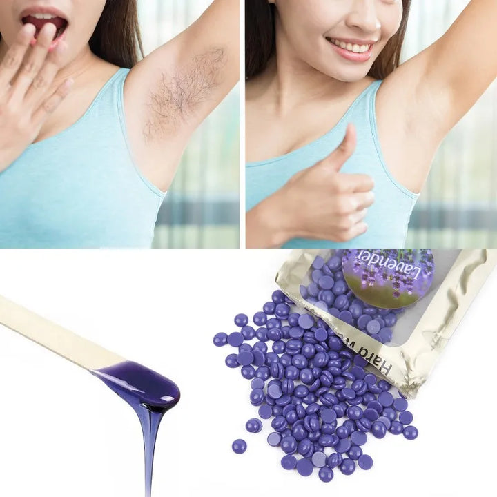 No Strip Hair Removal Wax Fast Painless Depilatory Hard Wax Beans Unisex Eyebrow Face Leg Bikini Arm Full Body Hair Removal Bean