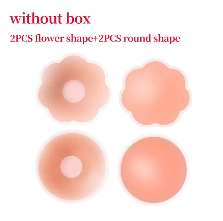 Silicone Nipple Cover Reusable Women Bra Sticker Breast Petal Strapless Lift up Bra Invisible Boob Pads Chest Pasties Intimates