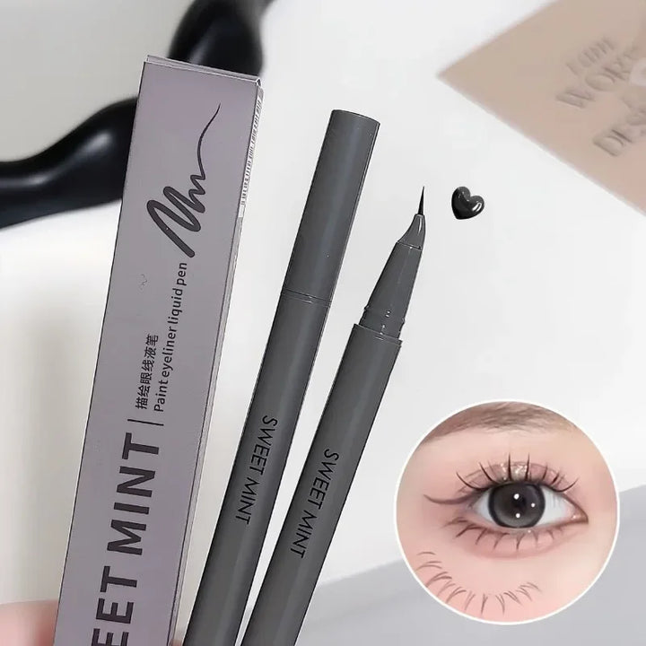 Ultra-fine Matte Liquid Eyeliner Pencil Waterproof Quick Drying Black Brown Lying Silkworm Lower Eyelash Eye Makeup Eyeliner 1pc