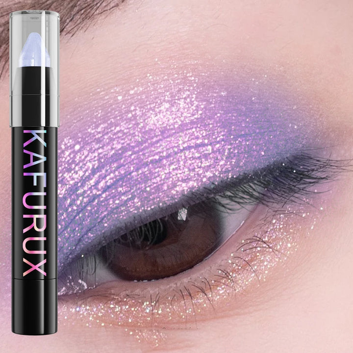Natural Color Eyeshadow Stick-Highlighter Pen with Pearly Glitter&Matte Finish 1pc Pick Brow Shimmer Eye Shadow Pen Eye Makeup