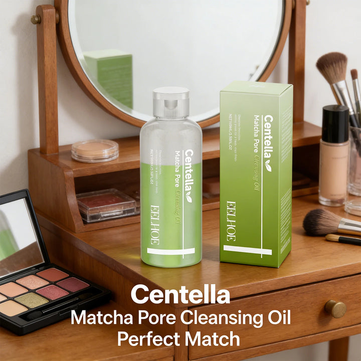 Matcha Cleansing Oil Gentle Remove Blackhead Shrink Pore Refreshing Control Oil Moisturizing Face Makeup Remover Oil Skin Care