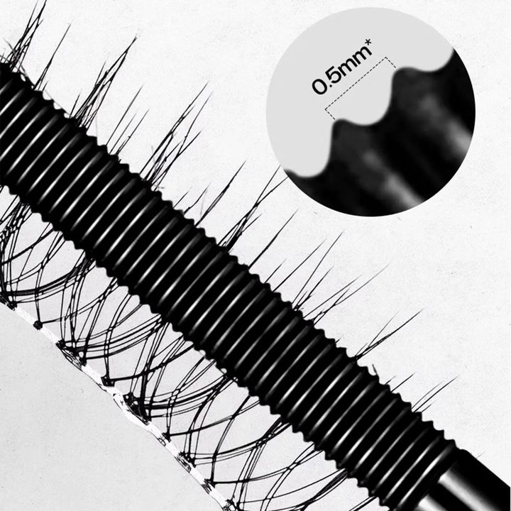 Waterproof Metallic Tube Mascara Black Silk Fiber Long Curling Non-Clumping Eyelash Extensions Spiral Makeup for Eyes