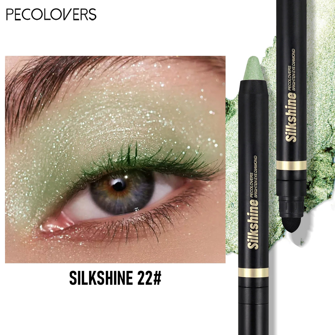 Double-head Eyeshadow Stick,Waterproof,Smudge-Proof Eyeliner, Multi-Color Shimmer Palette,Easy Application for Eyes Contouring