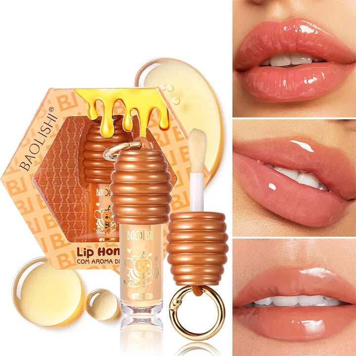 Honey Lip Balm Longlasting Moisturizing Dry Lips Diminishes Lip Lines Plumps Lips With Transparent Pearlescent Lip Care Lip Balm