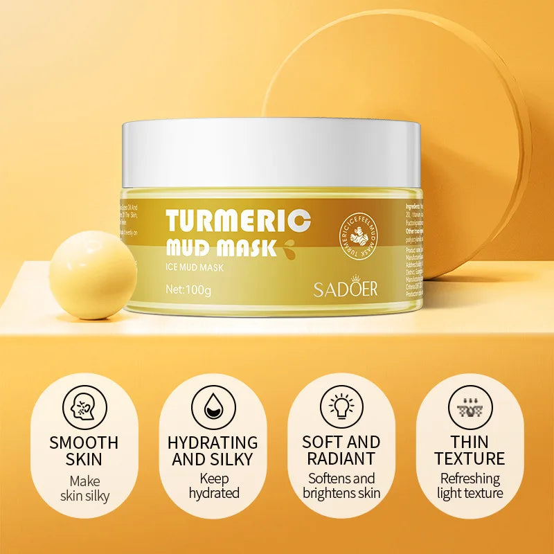 SADOER Ginger Green Tea Mud Masks Face Moisturizing Whitening Anti Wrinkle Remove Blackhead Facial Masks Clay Skin Care