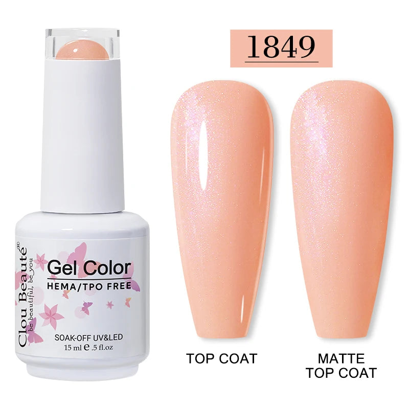 Clou Beaute 15ml HEMA TPO FREE Gel Nail Polish Vernis Semi Permanent UV Nail Art Varnish Lakiery Hybrydowe Manicure Gel Polish