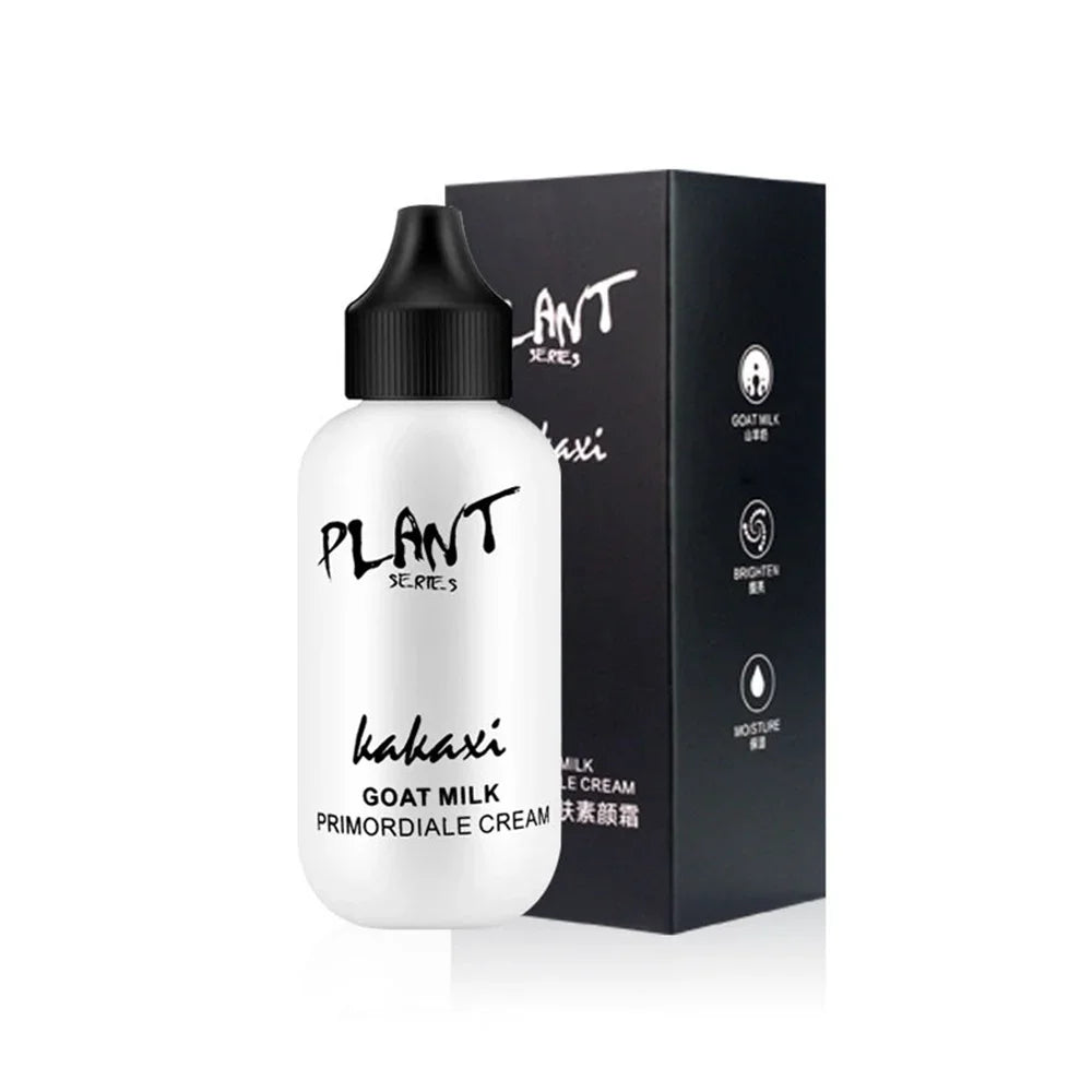 Matte Face Liquid Foundation Goat Milk Cream Natural Whitening Full Coverage Waterproof Brightening Cover Dark Circle Concealer