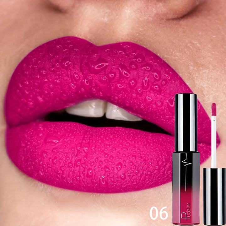Velvet Lip Tint Matte, Waterproof Long Wear, Non-Stick Cup, Smudge-Proof, Highly Pigmented, Smooth Finish