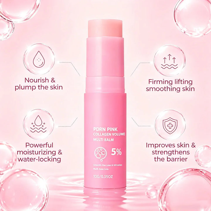 PDRN Collagen Colume Bounce Multi Balm For Face Neck Lip Moisturizing Stick Moisture Under Eye Brightener Glow Korea Skin Care