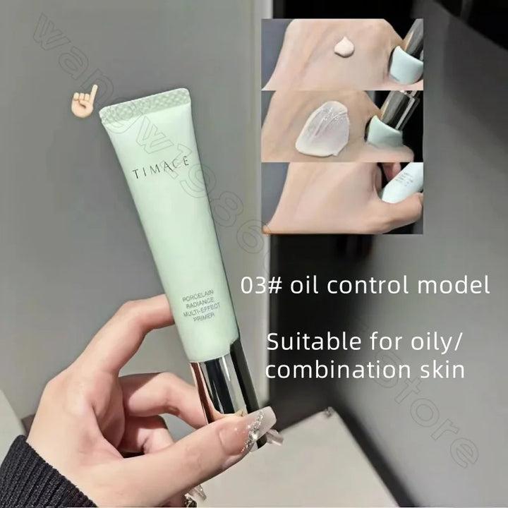 TIMAGE Makeup Primer Isolates Invisible Pores and Brightens Skin Complexion Cream Moisturizing Primer Does Not Take Off Makeup