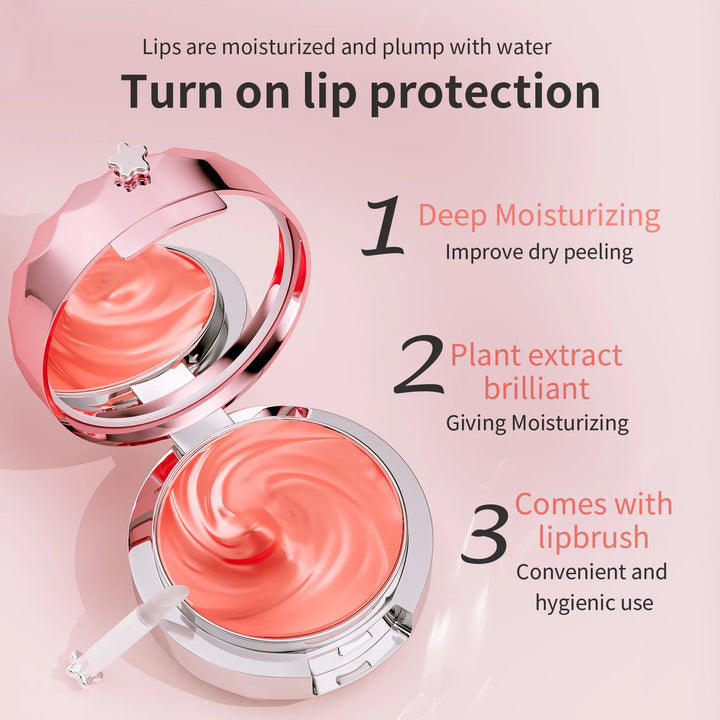 Lip Sleep Mask Moisturizing Nourish Repair Hydrated Fade Lip เส้น Anti-cracking Day และ Night Maintenance Lip Balm Care