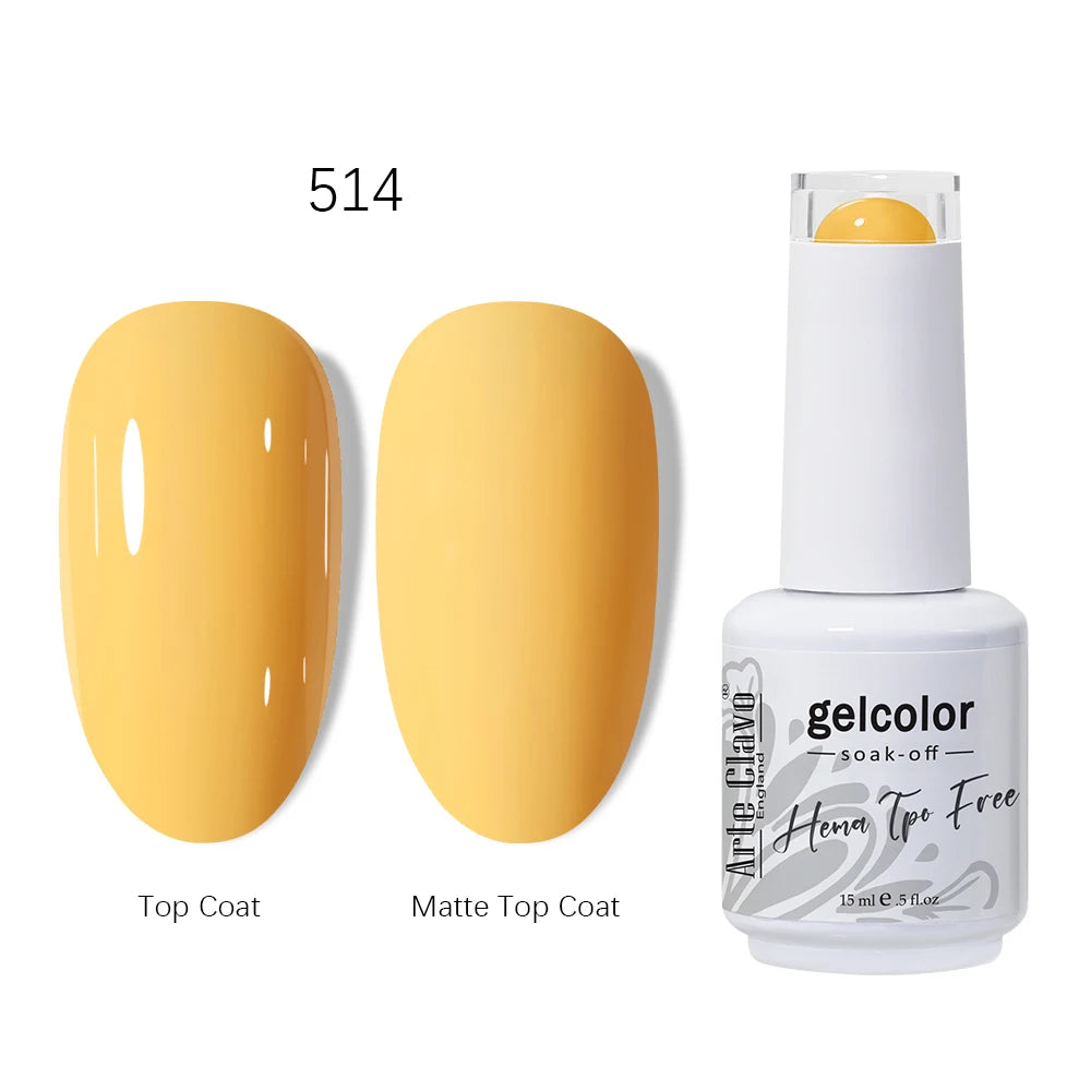 Arte Clavo 15ml HEMA TPO FREE Gel Nail Polish Pink Hybrid Nail Manicure Semi-permanent Enamels Varnish For UV LED Nails Supplies