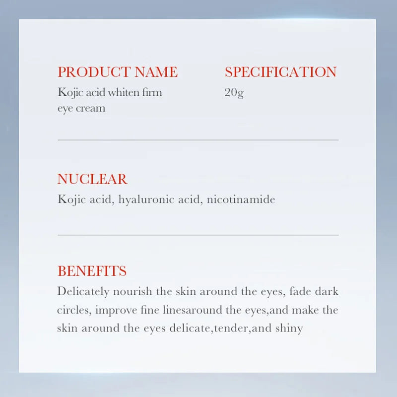 SADOER Kojic Acid Retinol Eye Cream Anti Dark Circles Remove Eye Bags Moisturizing Firming Beauty Eyes Skin Care Products