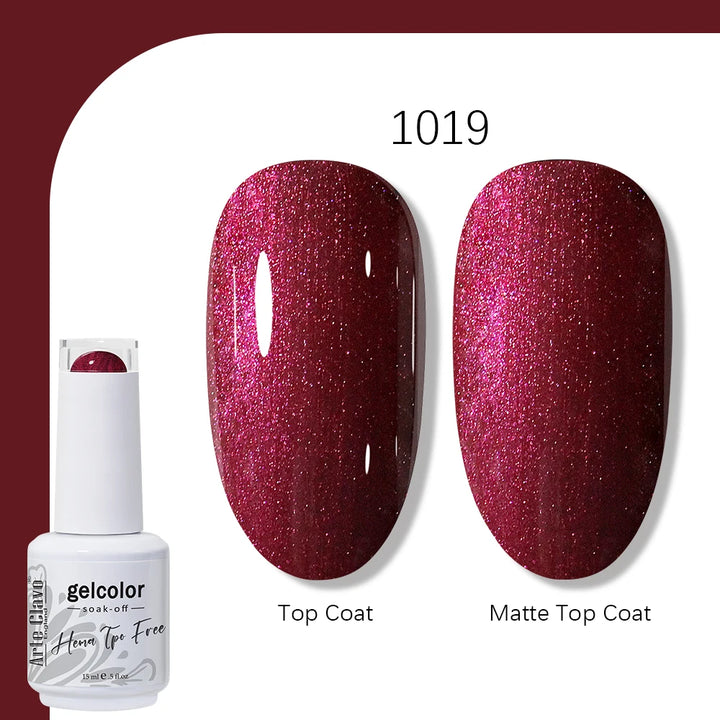 Arte Clavo Solid Color Gel Nail Polish 15ml Soak Off UV LED Gel Semi-Permanent Glitter Polish For Manicure Nail Art Salon Gel