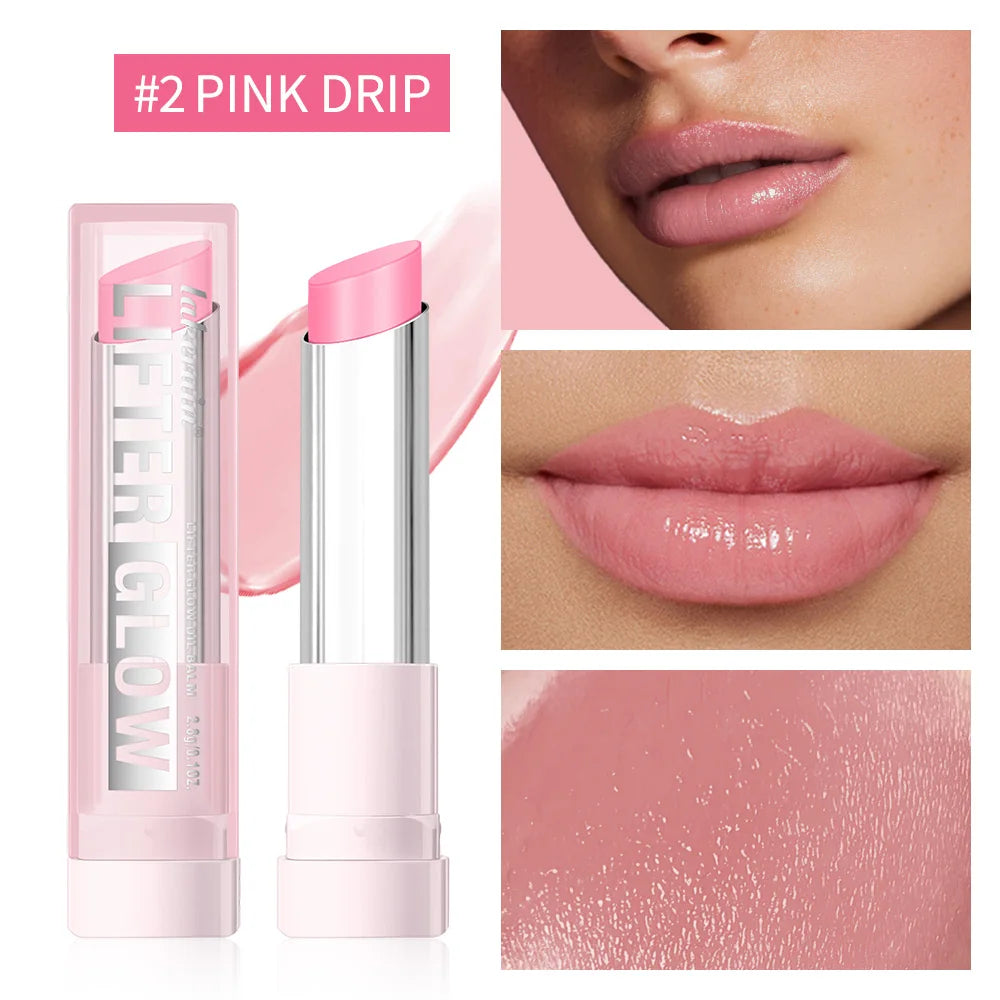 Lip Balm Lifter Glaze Oil Balm with Hyaluronic Acid and Hydrating Oil Blend with 24HRs of Smooth Moisturizing Shine Pink Makeup