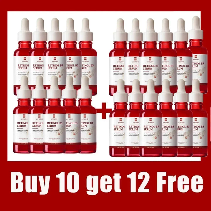 Jaysuing Anti-Aging Retinol B3 Facial Serum Reduce Wrinkle Remove Wrinkle Fine Lines Around Eyes Neck Wrinkle Skin Care Produce