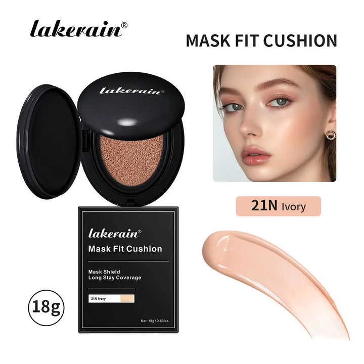 Semi-matte CC Cream Cushion Natural Concealer Whitening Long-lasting Creamy Texture Foundation Face Base Makeup Cosmetics