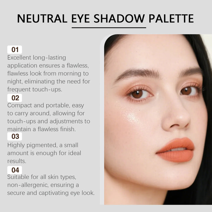 Shimmer Eyeshadow Palettes Professional Highlighter Waterproof Smudge-Proof Glitter Eye Shadow 9 Colors Makeup Eyeshadow Palette
