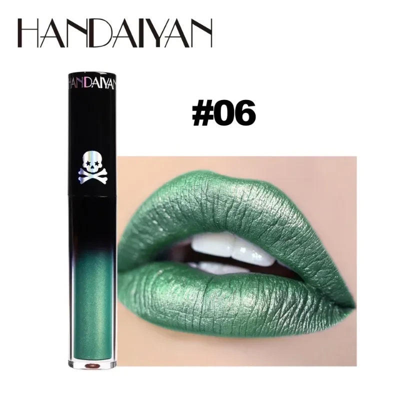 4pcs Matte Lipstick Set Waterproof Sexy Green Purple Black Lip Gloss Shiny Lip Tint Halloween Lip Makeup Tool Korean Cosmetics