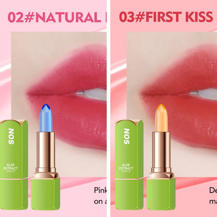 Aloe Vera Color Changing Lipstick – Moisturizing PH Reactive Lip Balm, Transfer-Resistant Long-Lasting Lip Color, Natural Flush