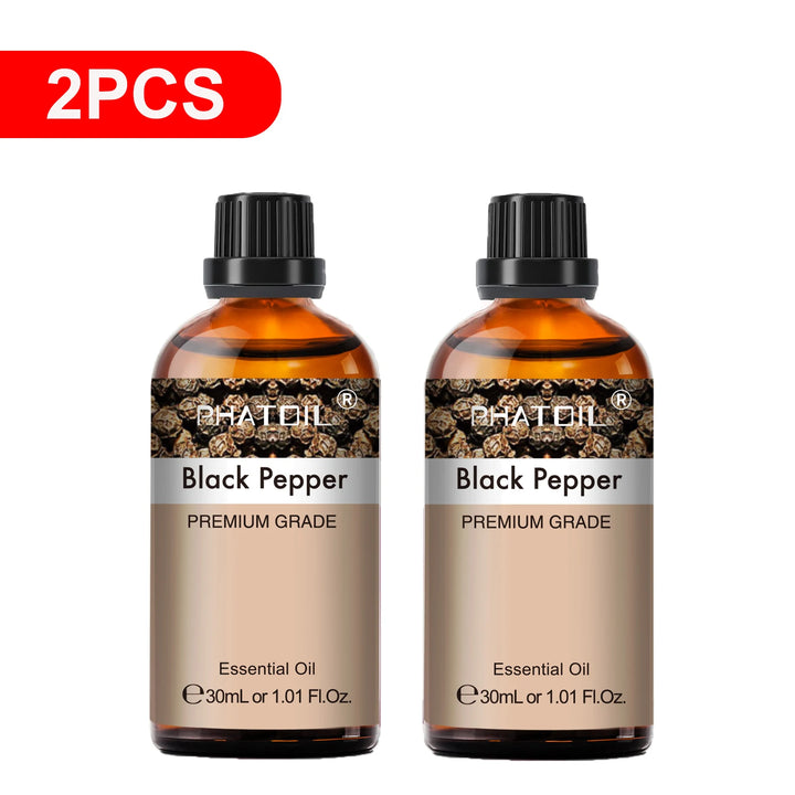 PHATOIL 2PCS Natural Essential Oils Set 30ml Bergamot Lemon Ylang Ylang Lavender Jasmine Vanilla Eucalyptus Aroma Essential Oils