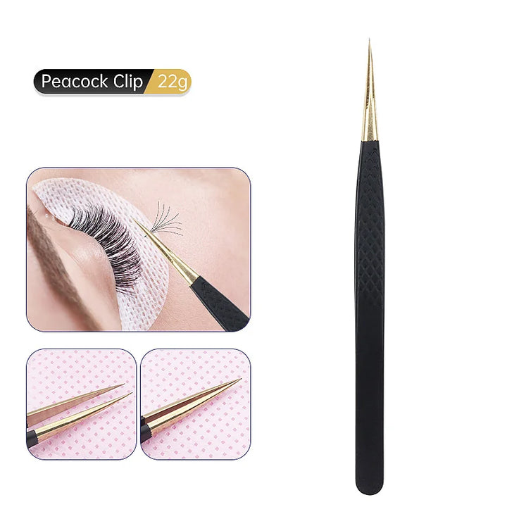 1Pc Anti-static Stainless Steel Eyelashes Tweezers Lashes Extension Supplies Industrial Precision Eyebrow Tweezer Makeup Tools