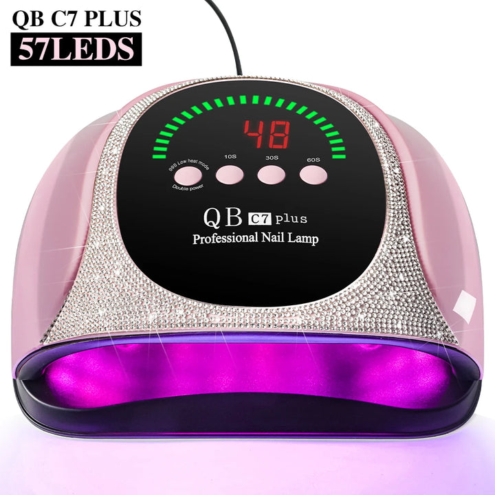 Professional Nail Dryer 57 LED Nail Art Lamp Diamond Drying Lamp with LCD Screen Can Quickly Cure All Nail Polish Gel Equipment