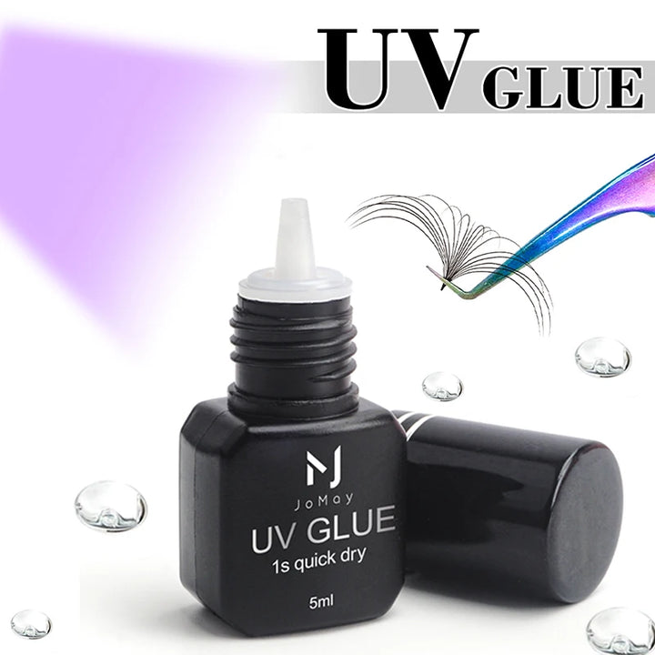JOMAY UV GLUE Adhesive For Eyelash Extensions 0.1S Fast Drying Strong False Eye Lash Extension Glue Long Lasting UV Eyelash Glue