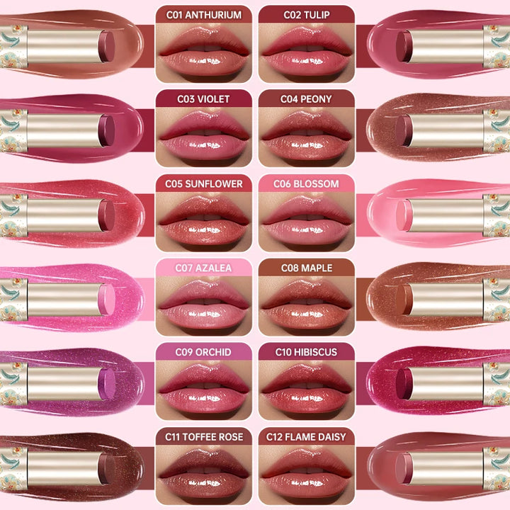 CATKIN GLOSSY LIP BALM Hydrating Lip Stick Lip Tint Lipstick Long Lasting 12H Hydration Moisturize, Protect & Soothe Dry Lips