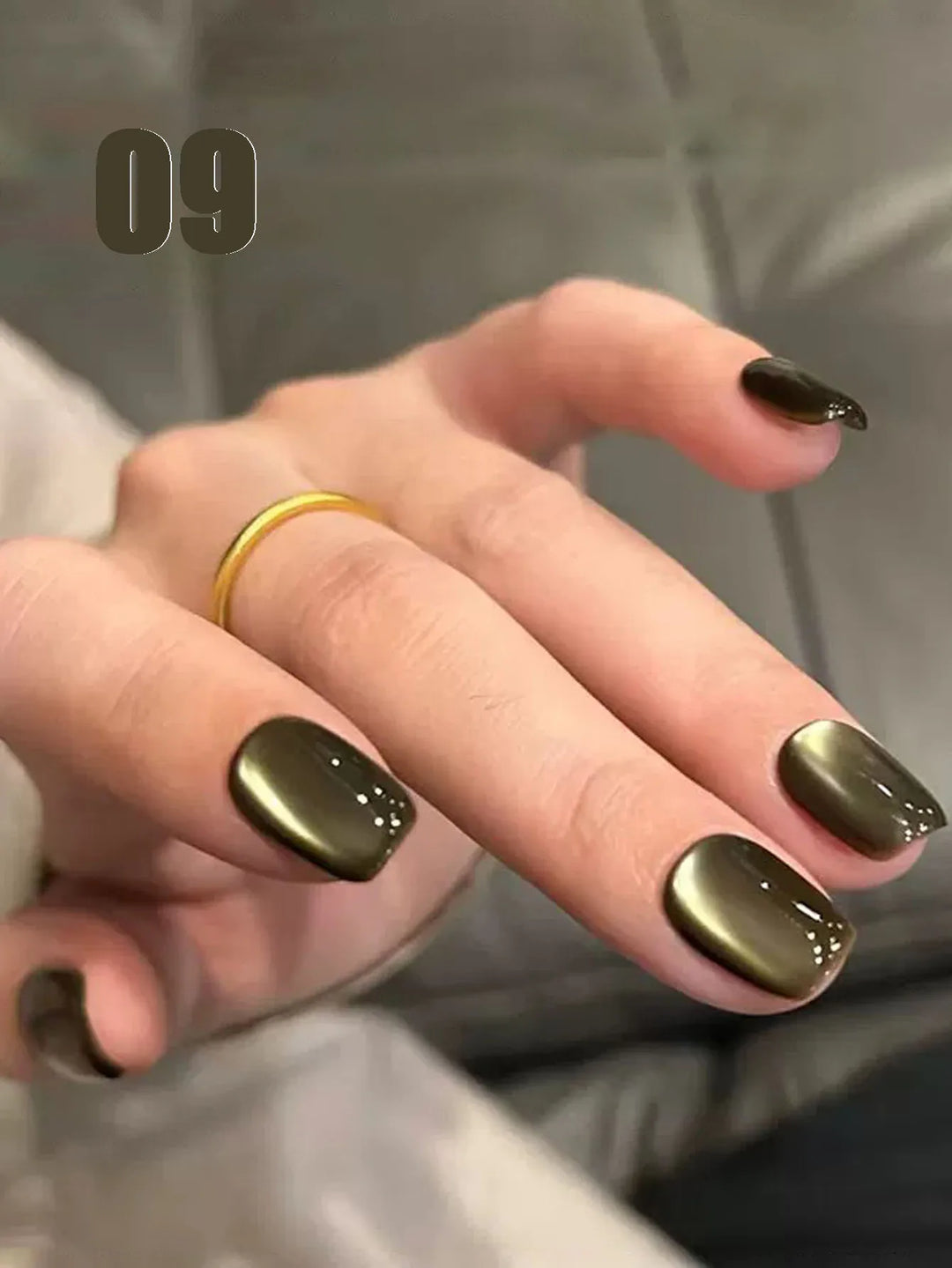 12ML 1-21PCS Autumn Nails Red through half the Sky Cat Eye Nail Glue Halloween New Whitening Glass Bead Cat Eye Nail Polish