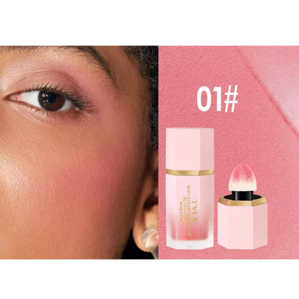 TVLV Liquid Blush Cream 6 Colors Smooth Velvet Matte Pink Blusher Natural Easy To Smudge