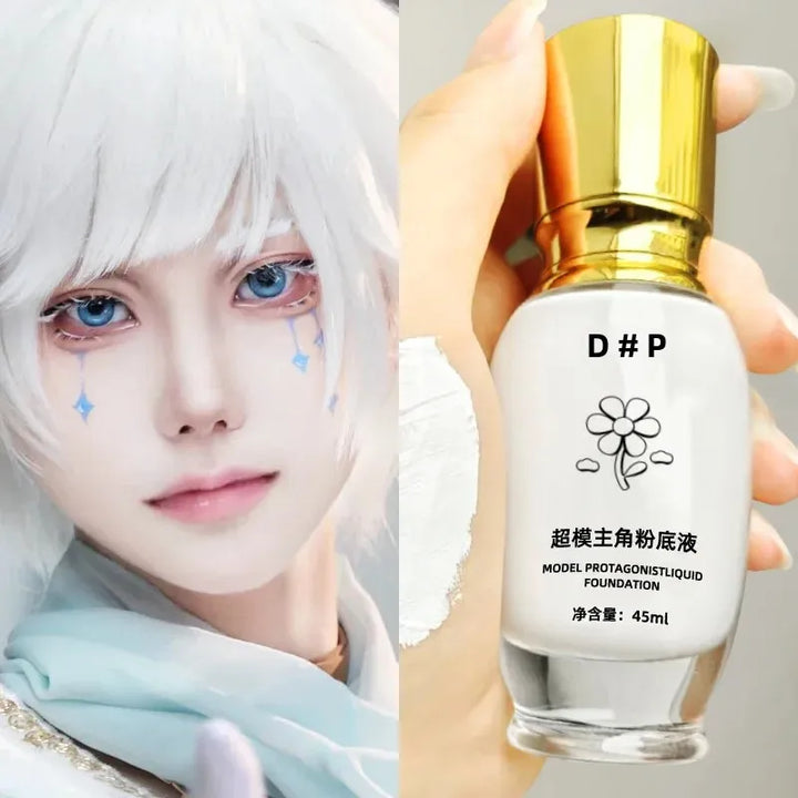 45ML Pure White Liquid Foundation - Long-Lasting Concealer Mixable Adjuster for Lighten & Brighten Cos Stage Makeup