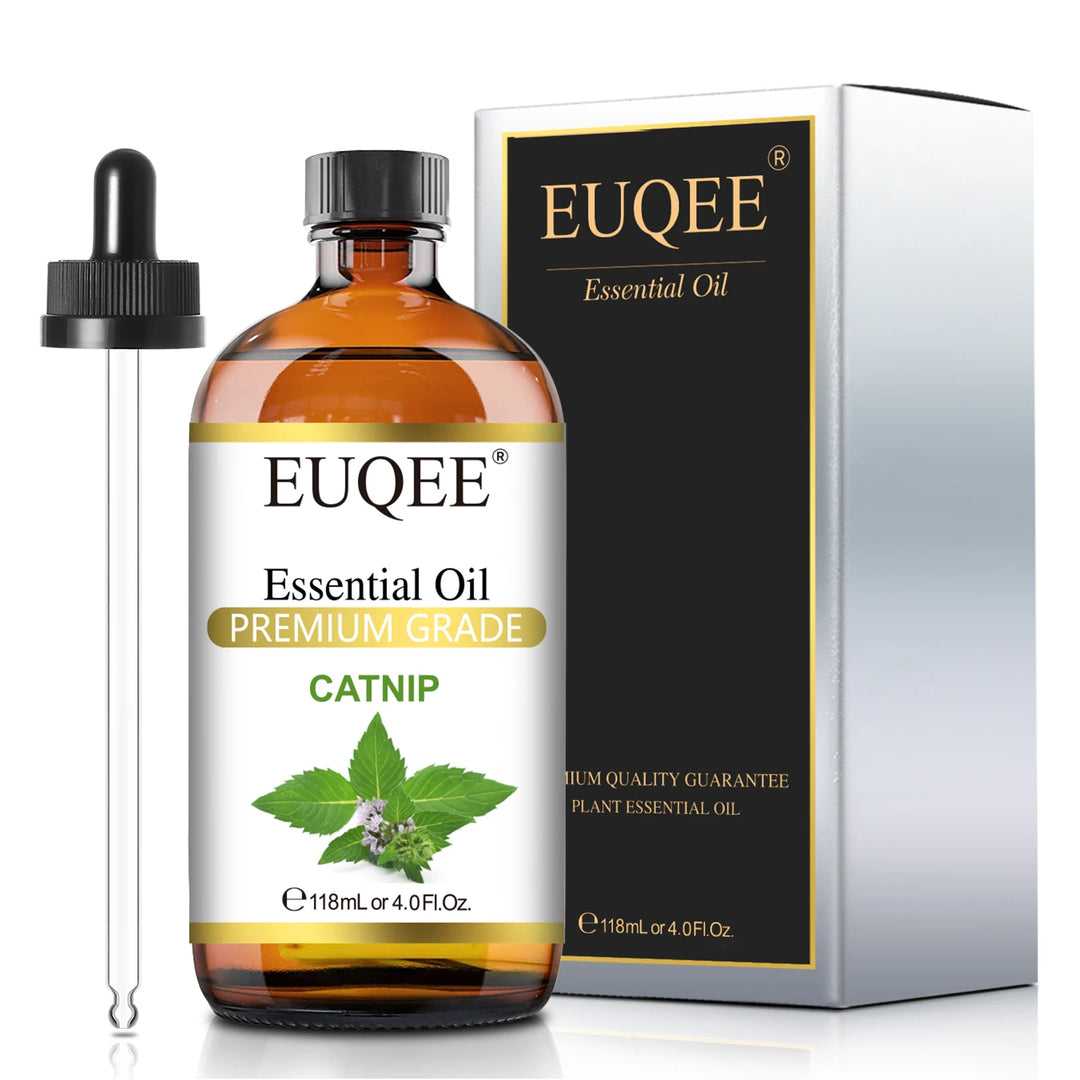 EUQEE 118ML Lavender Jasmine Eucalyptus Vanilla Peppermint Essential Oils with Glass Dropper For Humidifier Candle Making