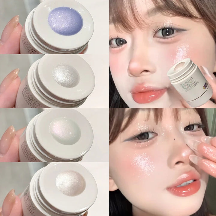 Pearlescent Diamond Liquid Highlighter Sparkle Full Body Shimmer Facial Contour Brighten Face Makeup Glitter Highlighting Liquid