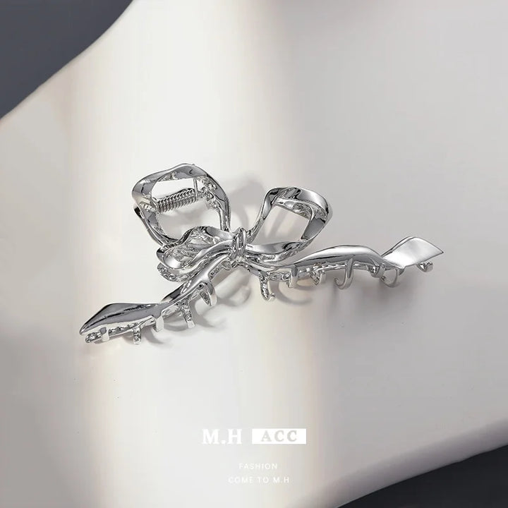 Punk Metal Skeleton Hand Bone Scratch High Grade Shark Clip Halloween Party Accessories Hair Crab Hairpins Jewelry