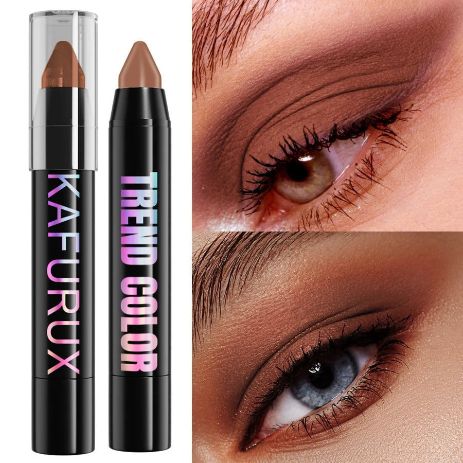 25 Colors Glitter Eyeshadow Eyeliner Pencil Waterproof Pearlescent Matte Nude Eye Shadow Korean Makeup Gift Highlighter Pen Tool